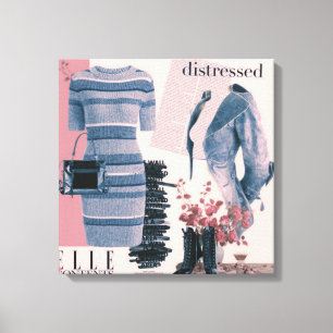 Doll Fashion Dresses Skirts Shoes Purses Jewelry Canvas Print