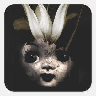Doll flower 2013 square sticker