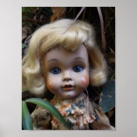 Doll in the Yard Postcard
