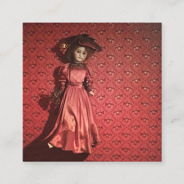 doll on a wall square business card (Front)