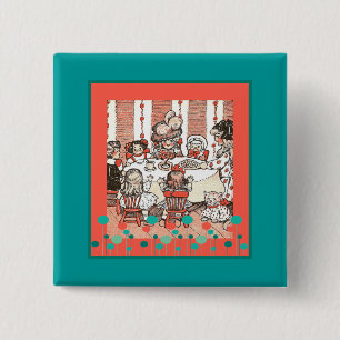 Doll Party 15 Cm Square Badge