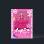 Doll Pink Birthday Invitation<br><div class="desc">Welcome to the world of our delightful doll birthday invitations! These charming, handcrafted Girl birthday invitations are perfect for your little fashionista's special day. Featuring a hot pink glitter background and a stylish fashion doll, these invitations are sure to make your child's party a fabulous and memorable event. Our unique...</div>