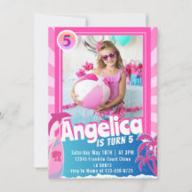 Doll Pink Birthday Invitation