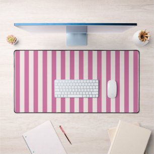 doll pink striped pink stripes desk mat