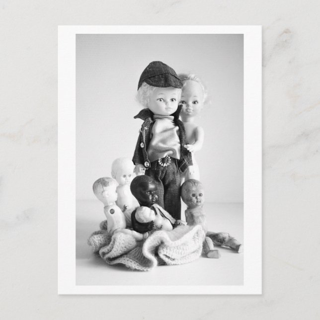 Doll Portrait - Vintage Doll Family Postcard (Front)