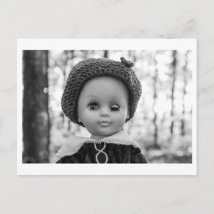 Doll Portrait - Winking Doll Postcard