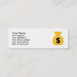Dollar bag mini business card