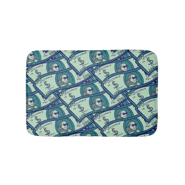 Dollar Banknotes: Seamless Money Pattern Bath Mat (Front)