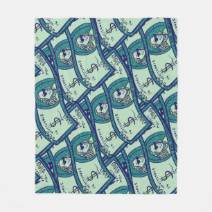 Dollar Banknotes: Seamless Money Pattern Fleece Blanket