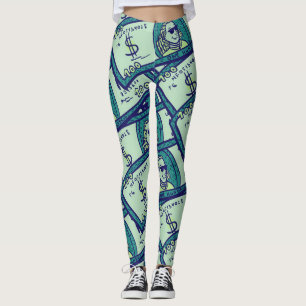 Dollar Banknotes: Seamless Money Pattern Leggings