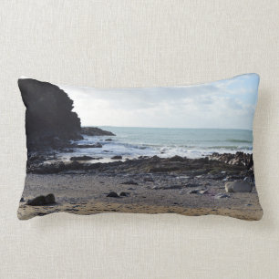 Dollar Cove Cornwall England Poldark Location Lumbar Cushion