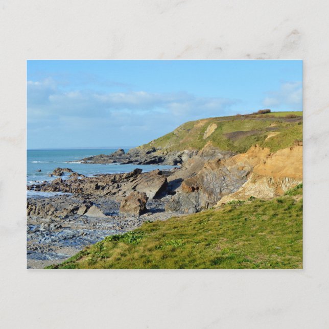 Dollar Cove Cornwall England Poldark Location Postcard (Front)
