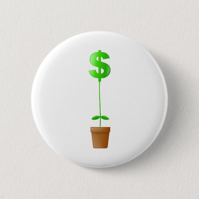 Dollar Plant 6 Cm Round Badge (Front)