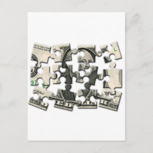 Dollar Puzzle Postcard