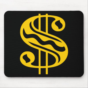 Dollar Sign - Amber Mouse Pad