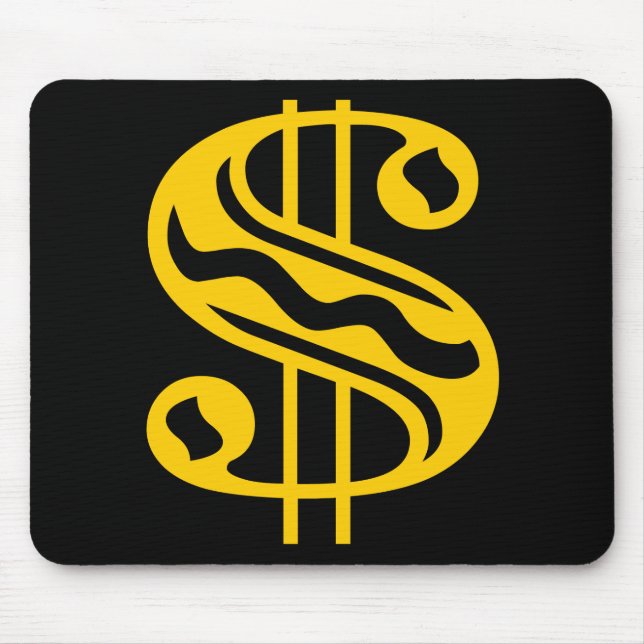 Dollar Sign - Amber Mouse Pad (Front)