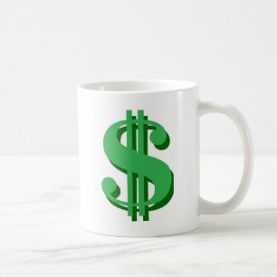 $ dollar-sign coffee mug