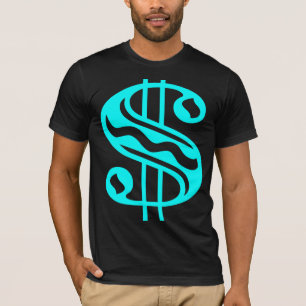 Dollar Sign - Cyan T-Shirt