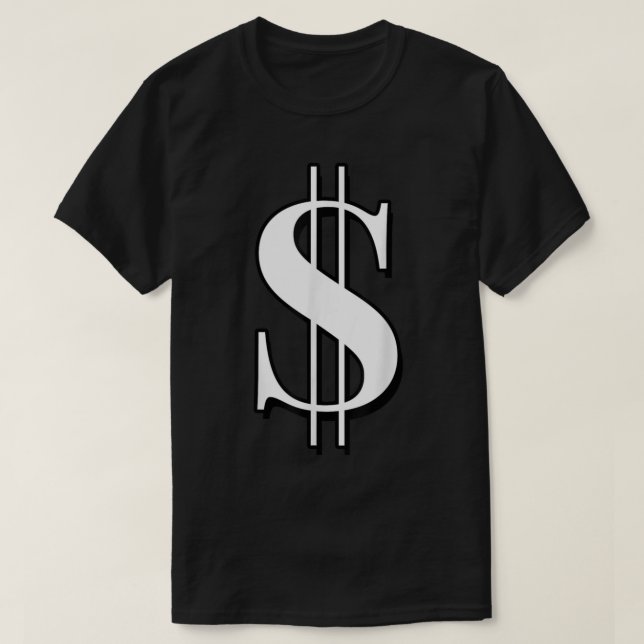 Dollar Sign Dollar Symbol Green Money  T-Shirt (Design Front)