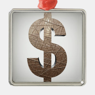 Dollar sign metal tree decoration