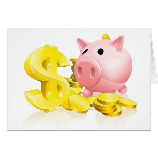 Dollar sign piggy bank (Front Horizontal)