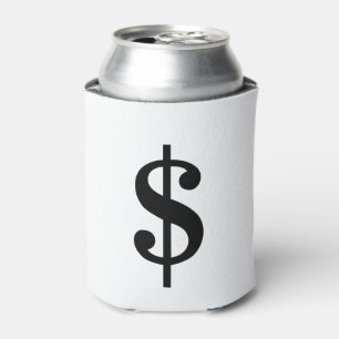 Dollar Sign   Simple Classic Alphabet Can Cooler