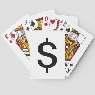 Dollar Sign   Simple Modern Alphabet Playing Cards