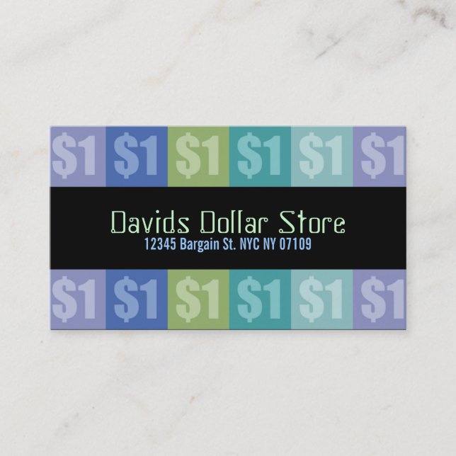 Dollar Store Business Cards (Front)