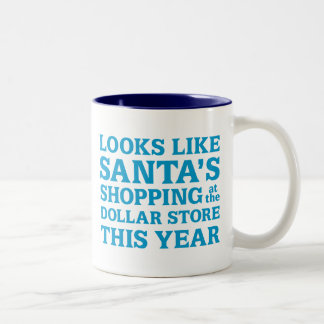 Dollar Store Santa Two-Tone Coffee Mug
