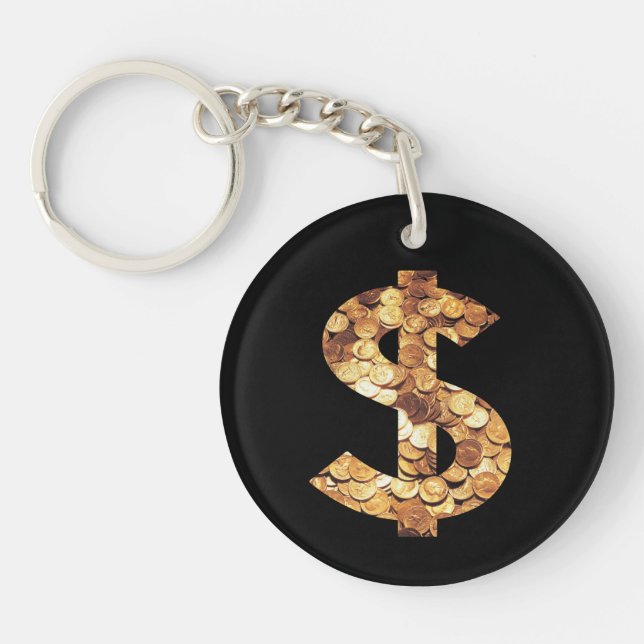 dollar symbol key ring (Front)