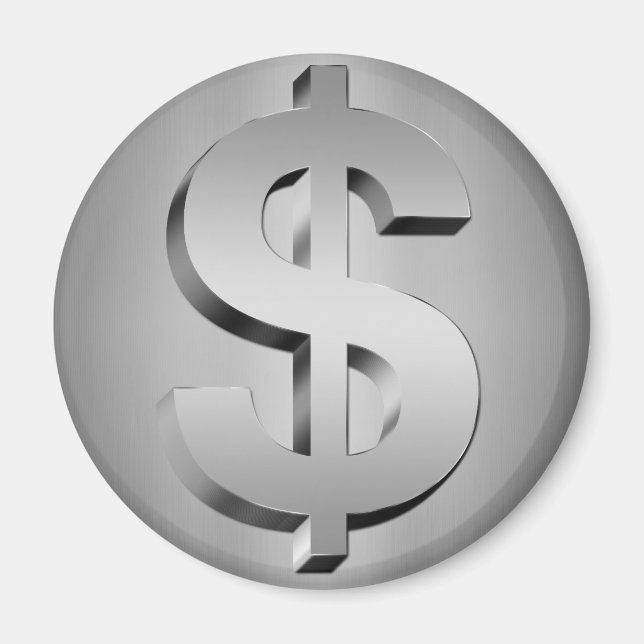 dollar symbol magnet (Front)