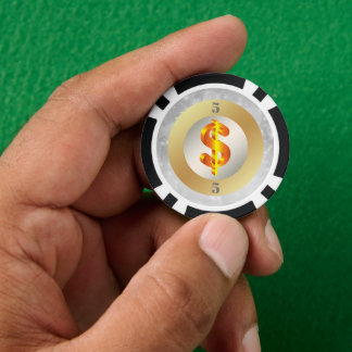 Dollar symbol poker chips