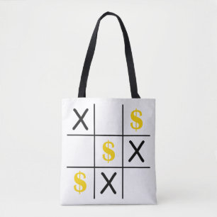 Dollar Tic Tac Toe Tote Bag