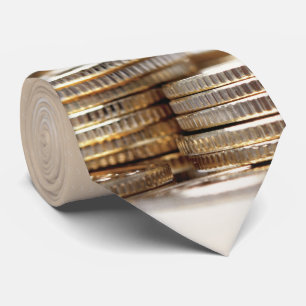 Dollars Coins Pattern Tie