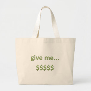 Dollars Retro Style 4 Large Tote Bag