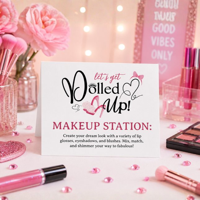 Dolled Up Spa Party Makeup Station Folded Card (Creator Uploaded)