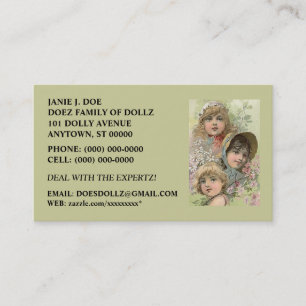 DOLLS DOLL BUSINESS CONTACT INFO EXCHANGE CARD