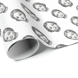 Dolls Faces Wrapping Paper
