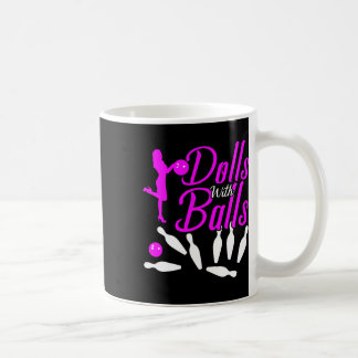 Dolls With Bowling Shirt Funny Bowler Bowling  Coffee Mug