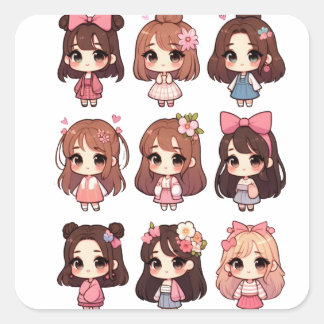 Dolly 1 square sticker