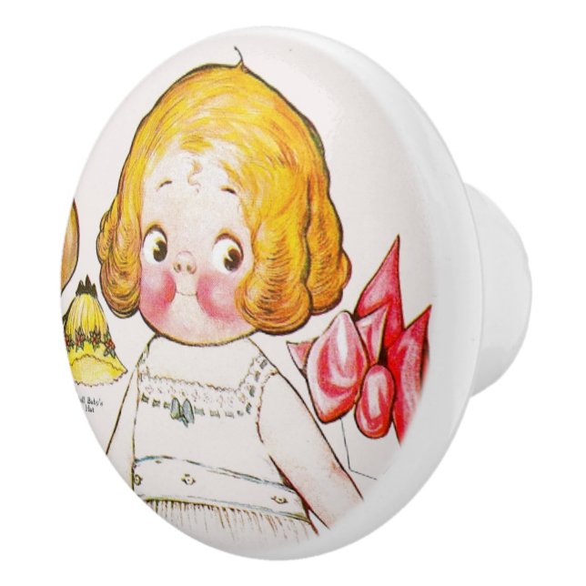 "Dolly Dingle of Dingle Dell"  Ceramic Knob (Right)