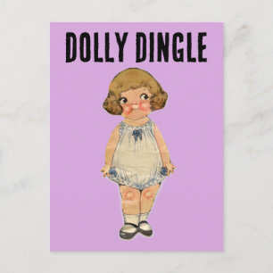 DOLLY DINGLE PAPER DOLL POSTCARD