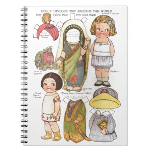 Dolly Dingle's Trip Around the World Paper Dolls Spiral Notebook