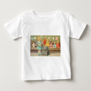 Dolly Laundry Girl Vintage Playing Dolls Cute Baby T-Shirt