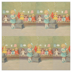 Dolly Laundry Girl Vintage Playing Dolls Cute Fabric