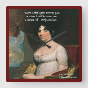 Dolly Madison & Famous Tomorrow Quote Wall Clock