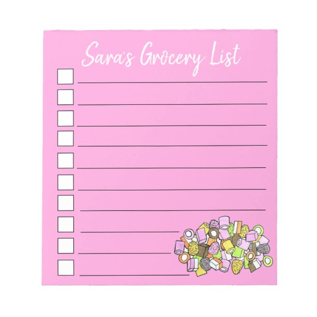 Dolly Mixture UK British Fondant Confection Candy Notepad (Front)