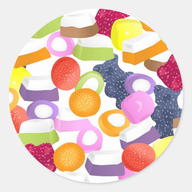 Dolly Mixtures Classic Round Sticker (Front)