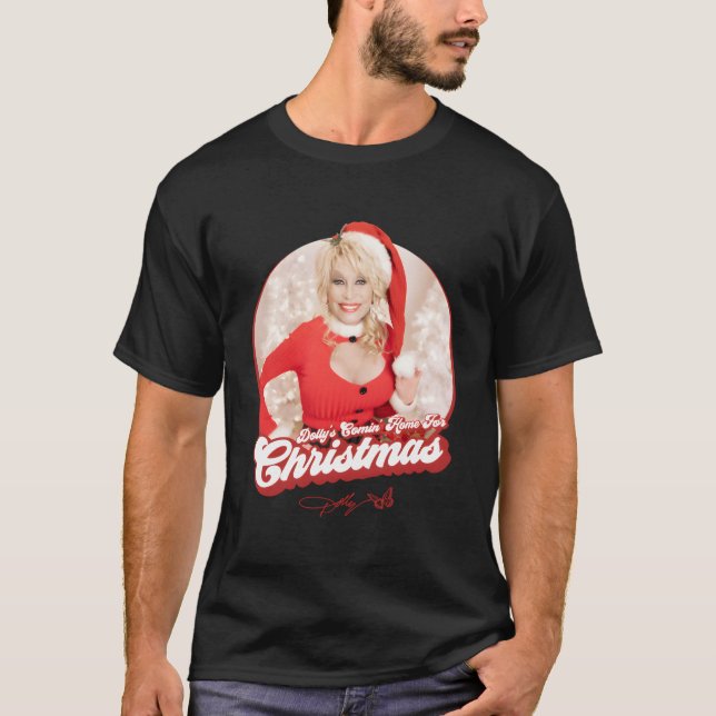 Dolly Parton'S Comin' Home For Christmas T-Shirt (Front)