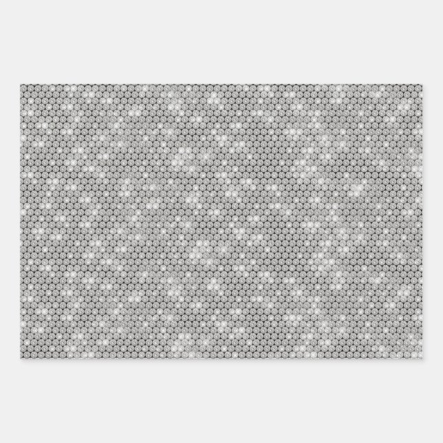 Dolly silver Glam Wrapping Paper Sheet (Front 2)